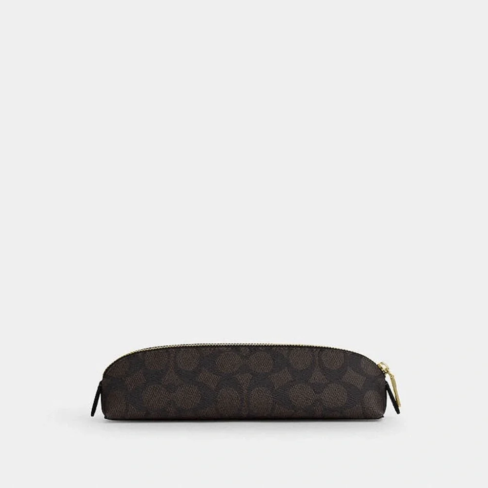 Coach Signature Brown Key Holder